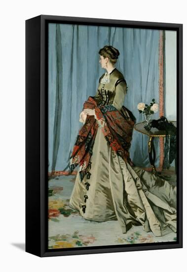 Madame Louis-Joachim Gaudibert-Claude Monet-Framed Stretched Canvas