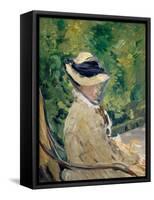 Madame Manet at Bellevue, 1880-Edouard Manet-Framed Stretched Canvas