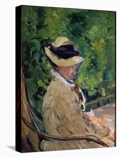 Madame Manet at Bellevue-Edouard Manet-Stretched Canvas