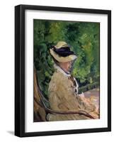 Madame Manet at Bellevue-Edouard Manet-Framed Giclee Print