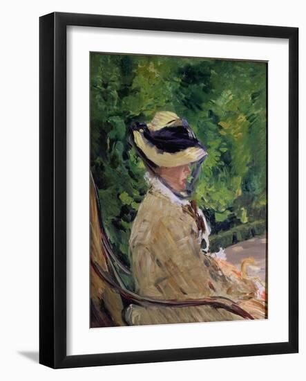 Madame Manet at Bellevue-Edouard Manet-Framed Giclee Print