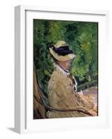 Madame Manet at Bellevue-Edouard Manet-Framed Giclee Print