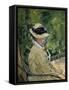 Madame Manet Im Garten Von Bellevue-Edouard Manet-Framed Stretched Canvas