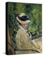 Madame Manet Im Garten Von Bellevue-Edouard Manet-Stretched Canvas