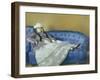 Madame Manet on a Blue Sofa, 1874-Edouard Manet-Framed Giclee Print