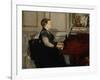 Madame Manet (Suzanne Leenhoff, 1830-1906) at the Piano-Edouard Manet-Framed Giclee Print