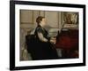 Madame Manet (Suzanne Leenhoff, 1830-1906) at the Piano-Edouard Manet-Framed Giclee Print