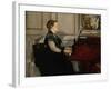 Madame Manet (Suzanne Leenhoff, 1830-1906) at the Piano-Edouard Manet-Framed Giclee Print