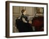 Madame Manet (Suzanne Leenhoff, 1830-1906) at the Piano-Edouard Manet-Framed Giclee Print