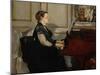 Madame Manet (Suzanne Leenhoff, 1830-1906) at the Piano-Edouard Manet-Mounted Giclee Print