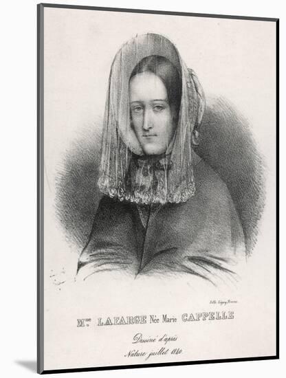 Madame Marie Lafarge Nee Cappelle at the Time of Her Trial in July 1840-Ligny Freres-Mounted Art Print