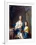 Madame Marsollier and Her Daughter-Jean-Marc Nattier-Framed Art Print