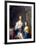 Madame Marsollier and Her Daughter-Jean-Marc Nattier-Framed Art Print