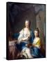 Madame Marsollier and Her Daughter-Jean-Marc Nattier-Framed Stretched Canvas