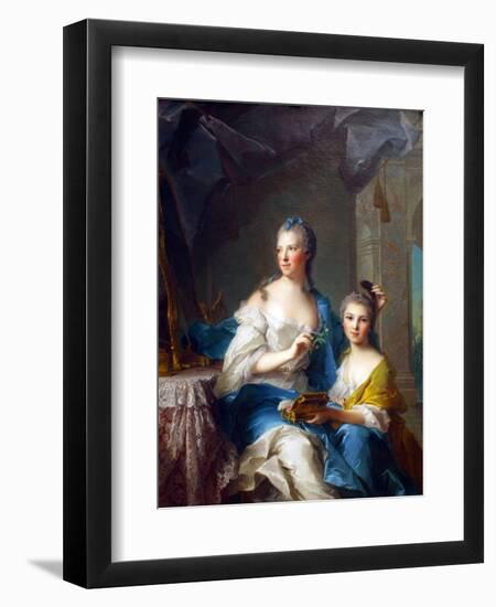 Madame Marsollier and Her Daughter-Jean-Marc Nattier-Framed Art Print