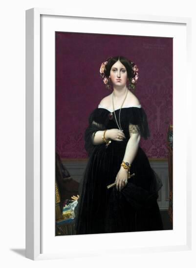 Madame Moitessier-Jean-Auguste-Dominique Ingres-Framed Giclee Print