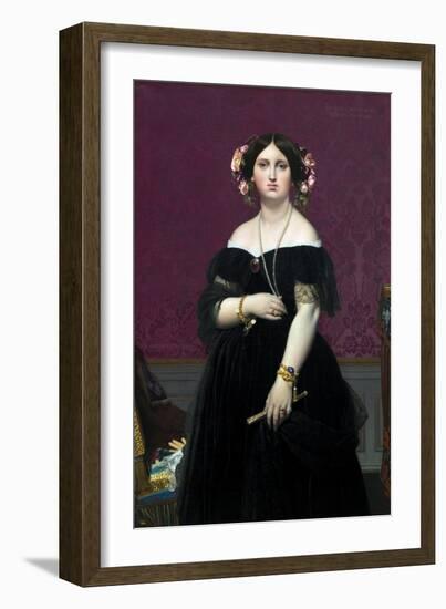 Madame Moitessier-Jean-Auguste-Dominique Ingres-Framed Giclee Print