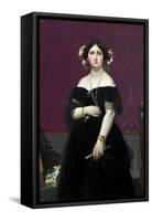 Madame Moitessier-Jean-Auguste-Dominique Ingres-Framed Stretched Canvas