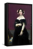 Madame Moitessier-Jean-Auguste-Dominique Ingres-Framed Stretched Canvas