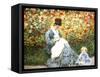 Madame Monet and Child in a Garden-Claude Monet-Framed Stretched Canvas