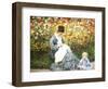 Madame Monet and Child in a Garden-Claude Monet-Framed Giclee Print