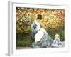 Madame Monet and Child in a Garden-Claude Monet-Framed Giclee Print