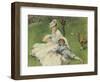 Madame Monet and Her Son, 1874-Pierre-Auguste Renoir-Framed Art Print