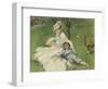 Madame Monet and Her Son, 1874-Pierre-Auguste Renoir-Framed Giclee Print