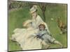 Madame Monet and Her Son, 1874-Pierre-Auguste Renoir-Mounted Giclee Print