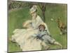 Madame Monet and Her Son, 1874-Pierre-Auguste Renoir-Mounted Giclee Print