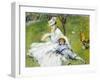 Madame Monet and Her Son-Pierre-Auguste Renoir-Framed Giclee Print