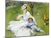 Madame Monet and Her Son-Pierre-Auguste Renoir-Mounted Giclee Print