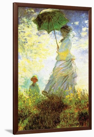 Madame Monet and Son-Claude Monet-Framed Art Print