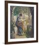 Madame Monet Embroidering, 1875-Claude Monet-Framed Art Print