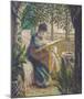 Madame Monet Embroidering, 1875-Claude Monet-Mounted Art Print