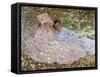 Madame Monet in the Garden-Claude Monet-Framed Stretched Canvas