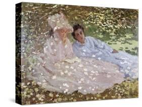 Madame Monet in the Garden-Claude Monet-Stretched Canvas