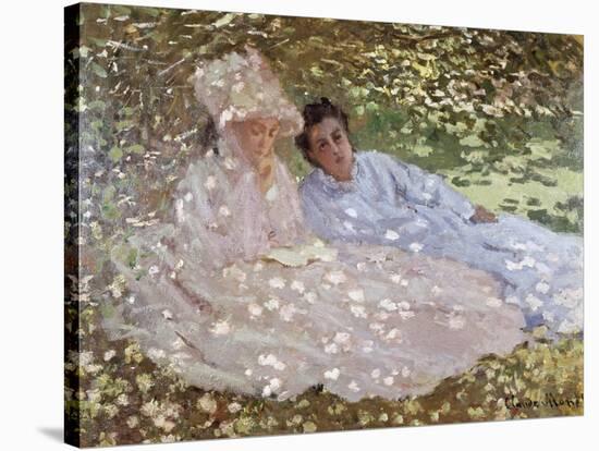 Madame Monet in the Garden-Claude Monet-Stretched Canvas