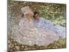 Madame Monet in the Garden-Claude Monet-Mounted Giclee Print