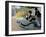 Madame Monet on a Garden Bench-Claude Monet-Framed Giclee Print