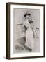 Madame Paris Seated on a Banquette-Paul Cesar Helleu-Framed Giclee Print