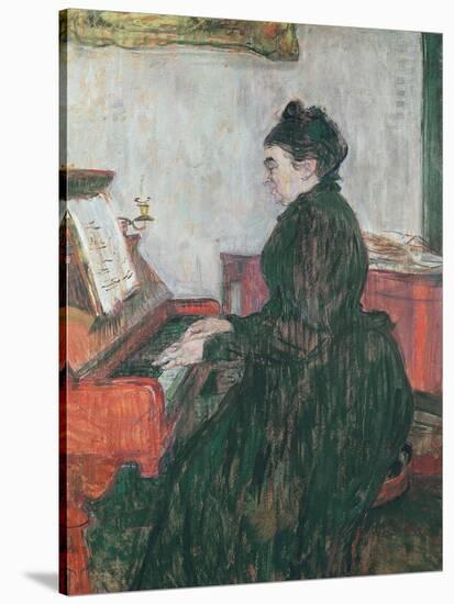 Madame Pascal at the Piano in the Salon of the Chateau De Malrome, 1895-Henri de Toulouse-Lautrec-Stretched Canvas