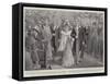 Madame Patti's Marriage, the Bride and Bridegroom Leaving the Altar-null-Framed Stretched Canvas
