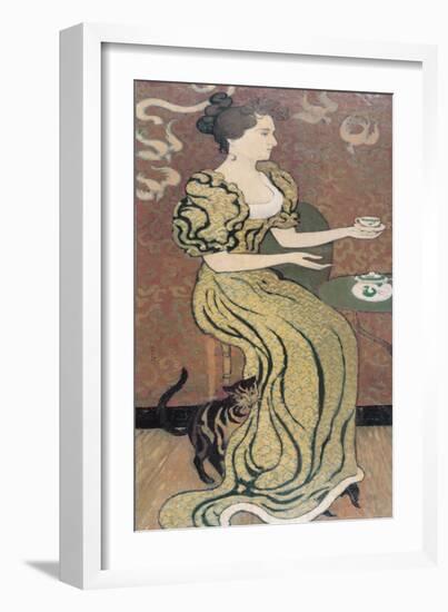 Madame Ranson and Her Cat, C. 1892-Maurice Denis-Framed Giclee Print