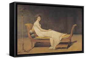 Madame Recamier, 1800-Jacques-Louis David-Framed Stretched Canvas