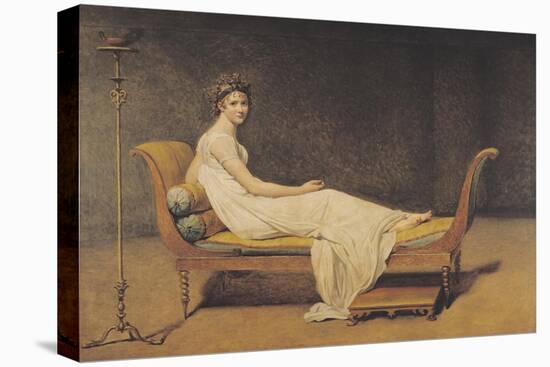 Madame Recamier, 1800-Jacques-Louis David-Stretched Canvas