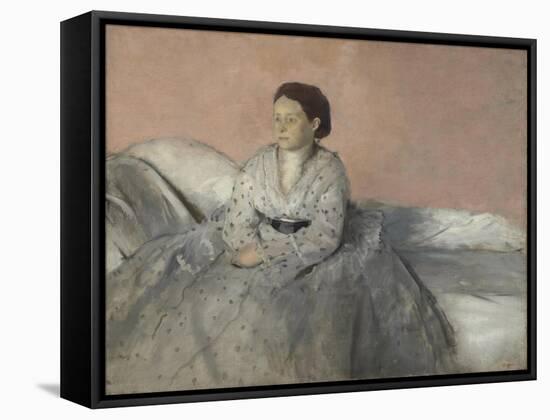 Madame René de Gas, 1872-3-Edgar Degas-Framed Stretched Canvas