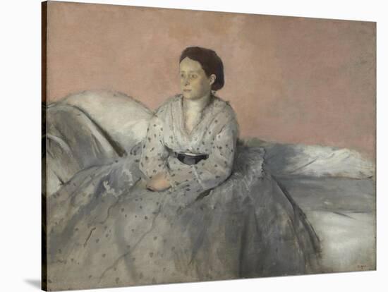 Madame René de Gas, 1872-3-Edgar Degas-Stretched Canvas