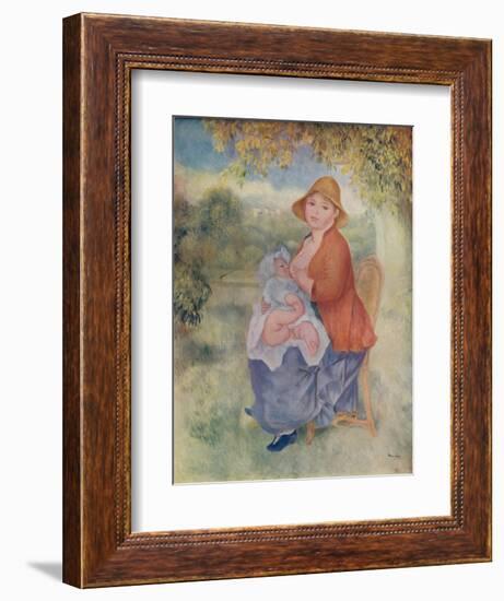 'Madame Renoir allaitant son enfant', c1885 (1932)-Pierre-Auguste Renoir-Framed Giclee Print