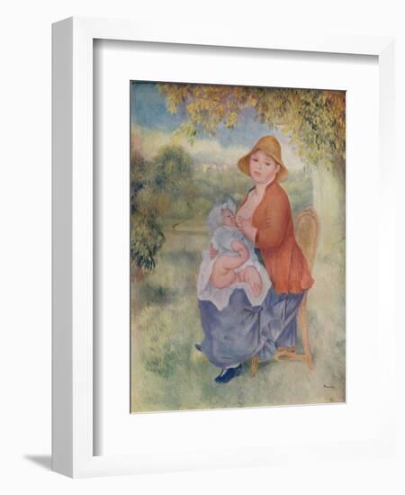 'Madame Renoir allaitant son enfant', c1885 (1932)-Pierre-Auguste Renoir-Framed Giclee Print